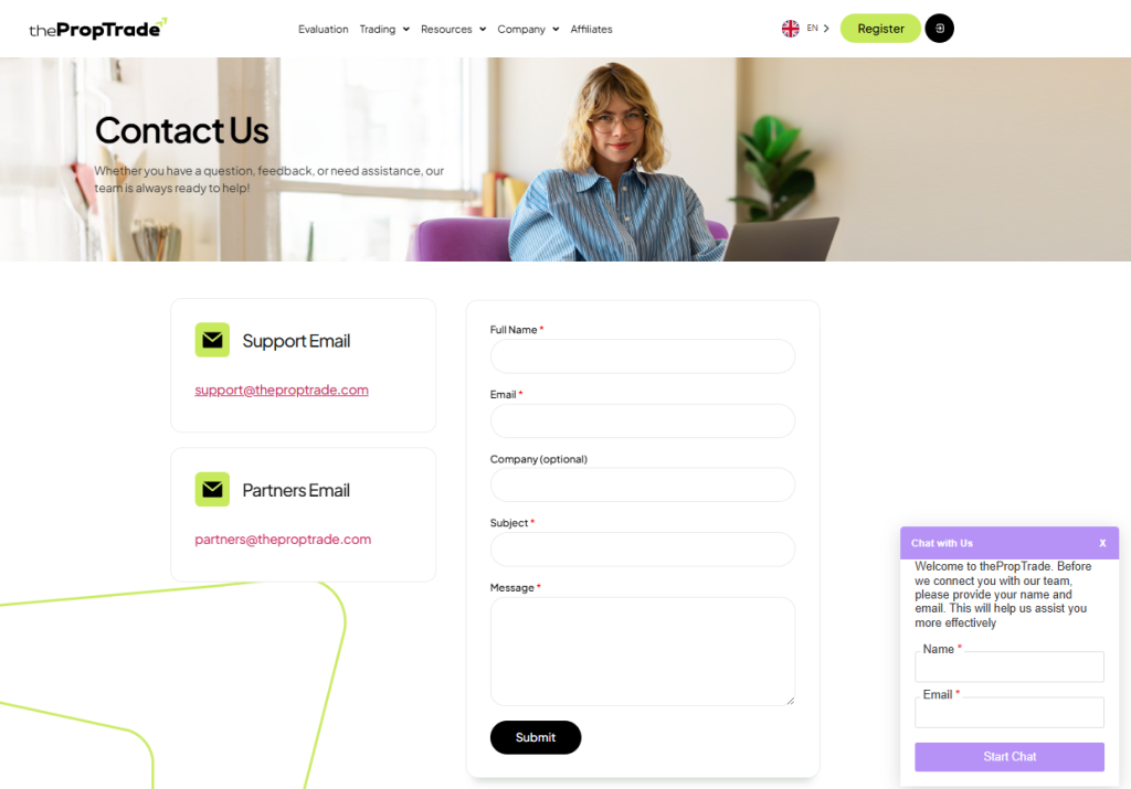 thePropTrade contact us