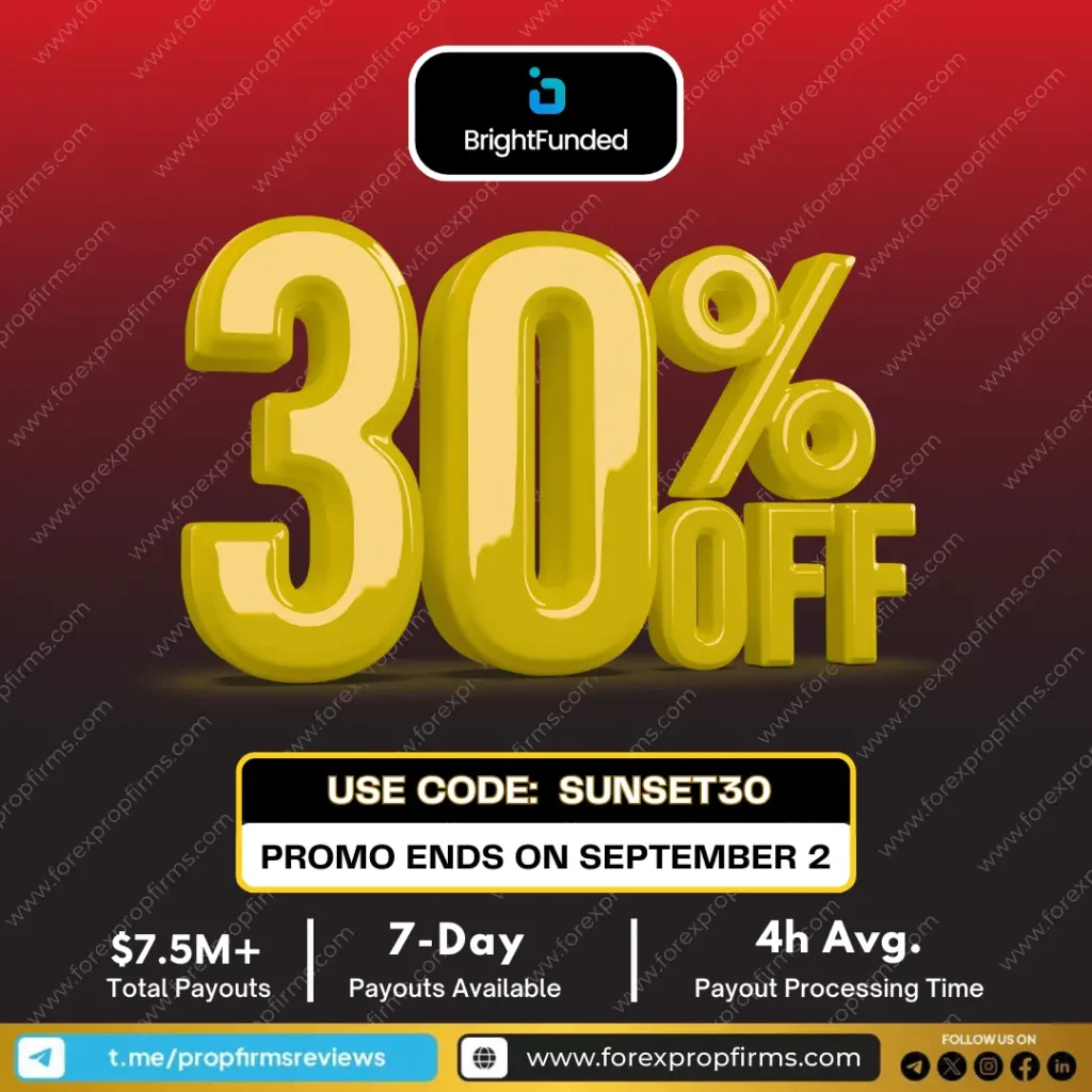 BrightFunded summer finale 30% off